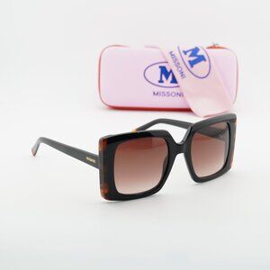 Missoni MIS 0089/S 0WR7 HA Square Sunglasses - Black Havana/Brown